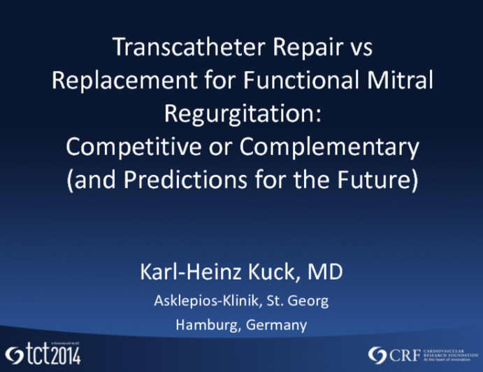 Transcatheter Repair vs Replacement for Functional Mitral Regurgitation: Competitive or Complementary (and Predictions for the Future)