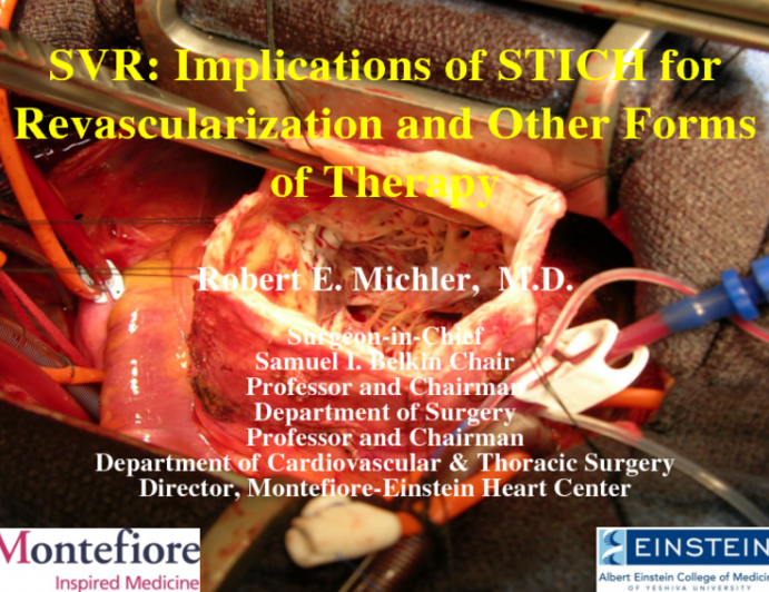 Surgical Restoration of the Failing Heart: Implications of STICH for Revascularization and Other Forms of Therapy