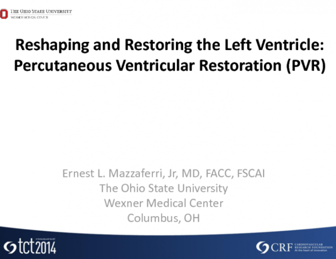 Reshaping and Restoring the Left Ventricle: Percutaneous Ventricular Partitioning