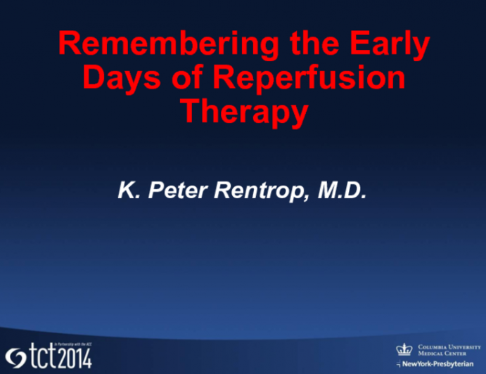 I. Remembering the Early Days of Reperfusion Therapy