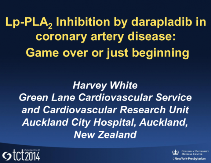 LpPLA2 Inhibition by Darapladib in Coronary Artery Disease: Game Over or Just Beginning?