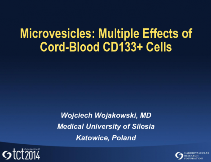 Microvesicles: Multiple Effects of Cord-Blood CD133+ Cells