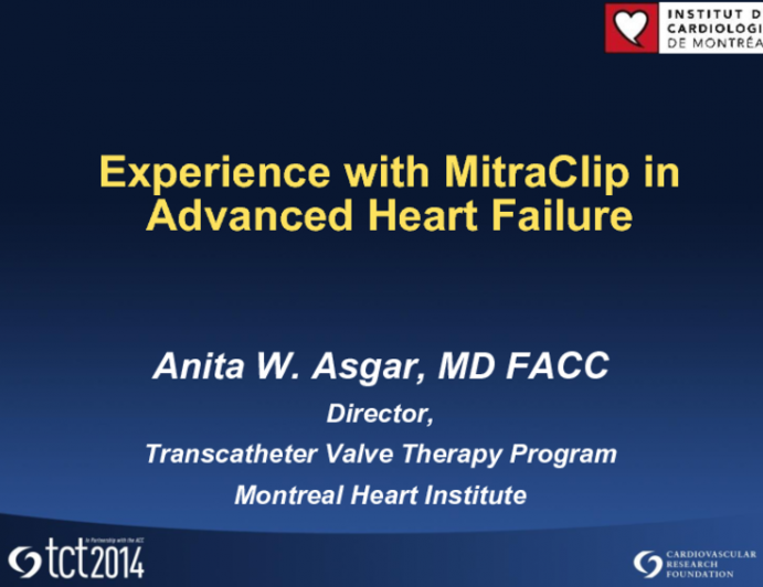 Experience with MitraClip in Advanced Heart Failure