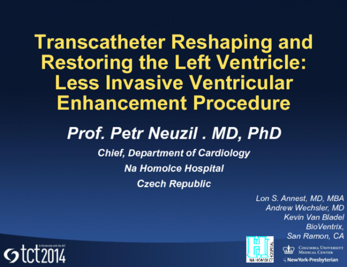 Transcatheter Reshaping and Restoring the Left Ventricle: Less Invasive Ventricular Enhancement Procedure