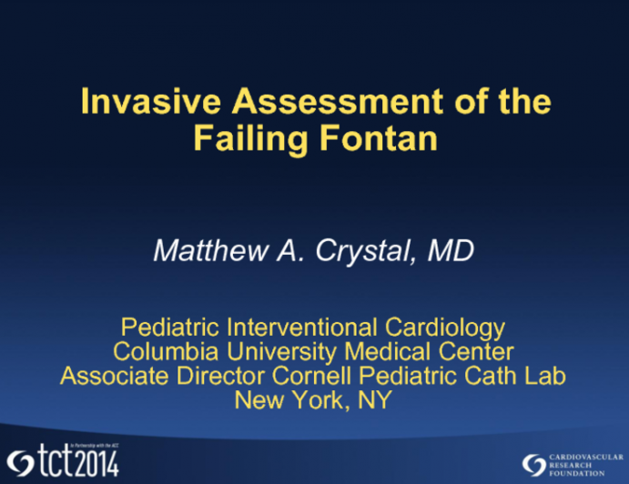 Invasive Evaluation of the Failing Fontan Patient