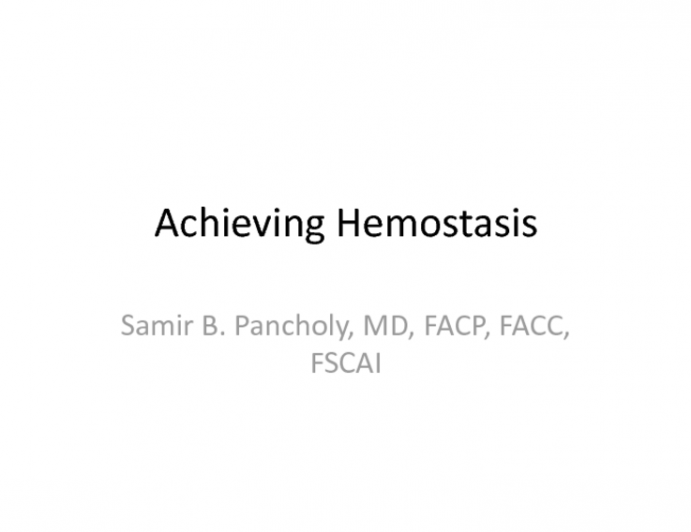 Video Review: Achieving Hemostasis