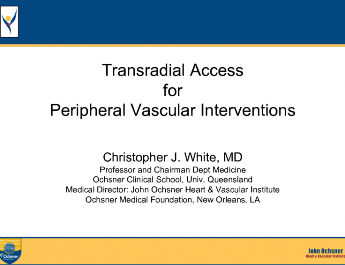 Transradial Peripheral Intervention: What is Feasible? What Equipment Do We Need?