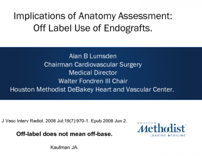 Implications of Anatomy Assessment and Device Labeling: What are the Consequences of Increasing Off-label Usage?