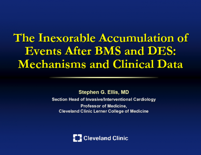 The Inexorable Accumulation of Late Events After Metallic BMS and DES: Mechanisms and Clinical Data