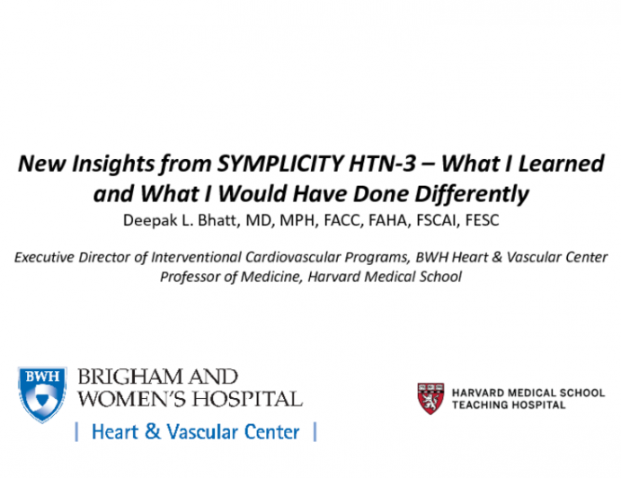 New Insights from SYMPLICITY HTN-3  What I Learned and What I Would Have Done Differently