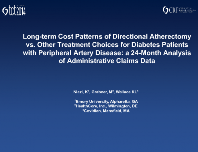 Long-term Costs of Directional Atherectomy vs_ Other Treatment Choices for Diabetes Patients with Peripheral Artery Disease: a 24-Month Analysis of Administrative Claims Data