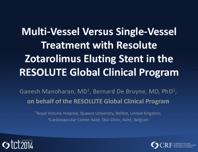 Multi-Vessel Versus Single-Vessel Treatment with Resolute Zotarolimus Eluting Stent in the RESOLUTE Global Clinical Program