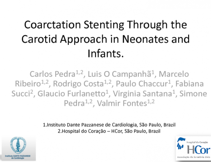 Coarctation Stenting Through the Carotid Approach in Neonates and Infants_