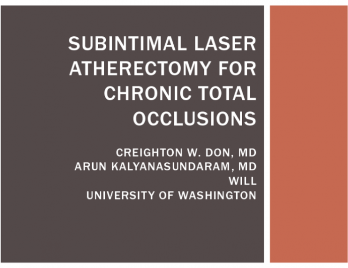 Subintimal laser atherectomy for chronic total occlusion revascularization