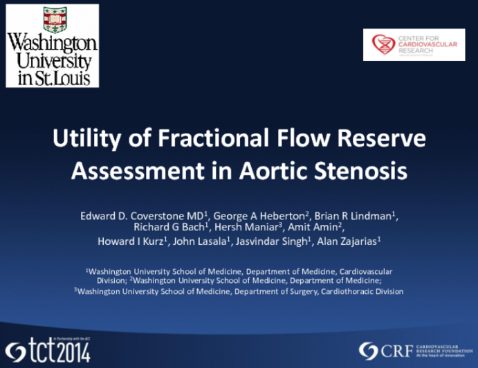 Utility of Fractional Flow Reserve Assessment in Aortic Stenosis