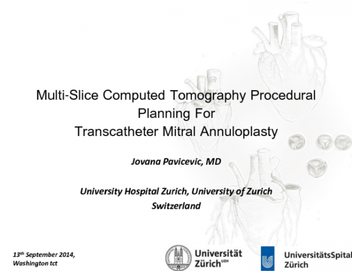 Multi-Slice Computed Tomography Procedural Planning For Transcatheter Mitral Annuloplasty