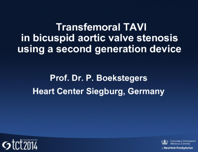 Case #2: Transfemoral TAVR for Bicuspid Aortic Valve Stenosis Using a Second-Generation Device