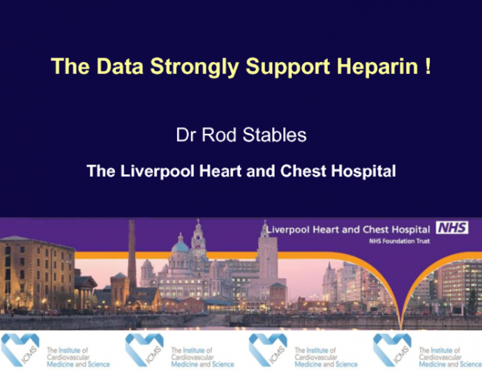 The Data Strongly Support Heparin!