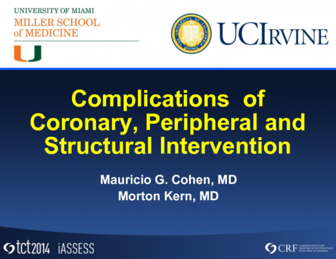 Complications of Coronary, Peripheral, and Structural Interventions