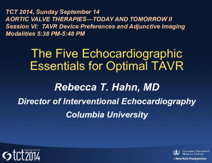 The Five Echocardiographic Essentials for Optimal TAVR