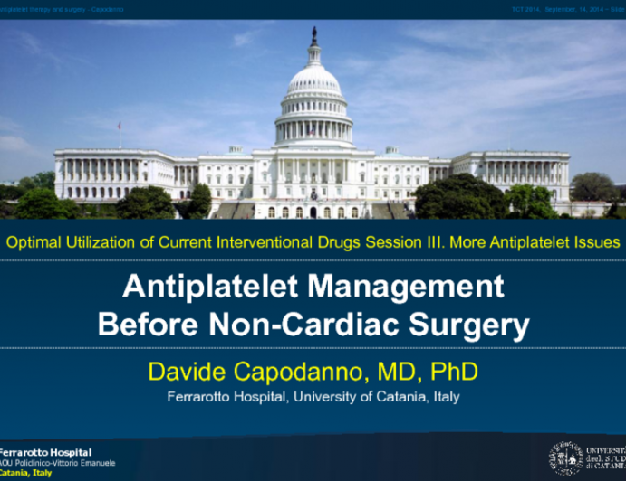 Antiplatelet Management Before Non-cardiac Surgery