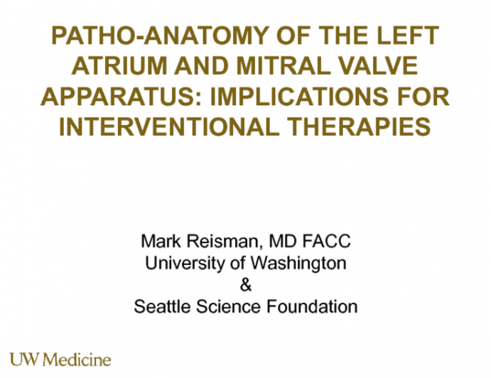 Patho-Anatomy of the Left Atrium and Mitral Valve Apparatus: Implications for Interventional Therapies