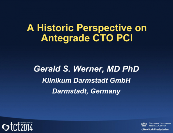 Introduction: A Historic Perspective on Antegrade CTO PCI