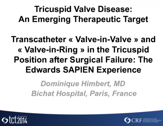 Transcatheter Valve-in-Valve and Valve-in-Ring in the Tricuspid Position After Surgical Failure: The Edwards Sapien Experience