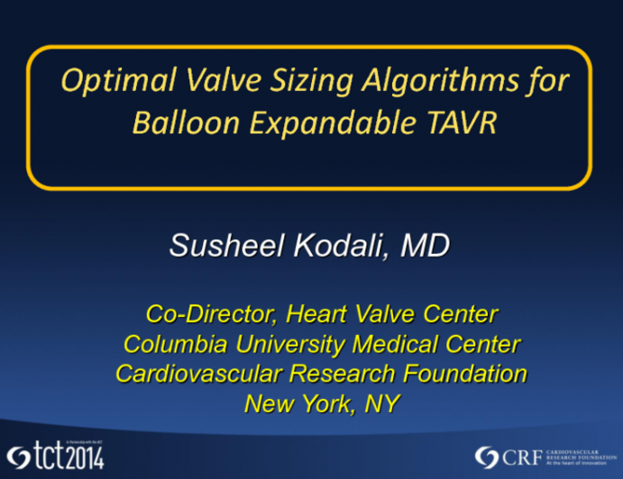 Optimal Valve Sizing Algorithms for Balloon-Expandable TAVR