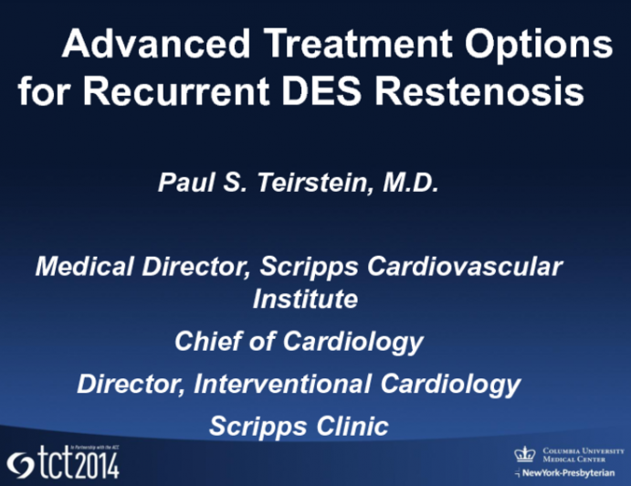 Advanced Treatment Options for Recurrent DES Restenosis: From Drugs to Brachytherapy