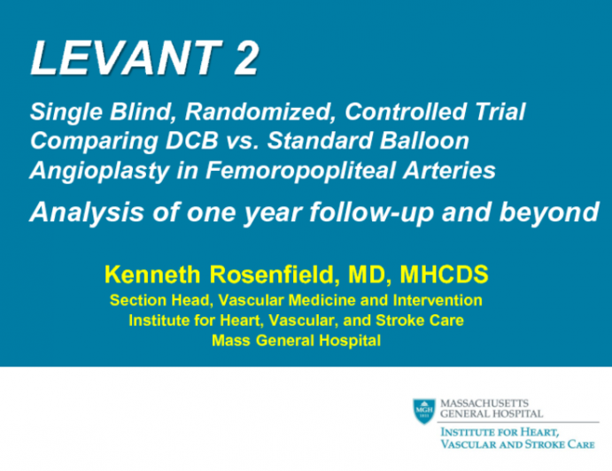 Randomized Controlled Trials I: Extended Follow-Up From LEVANT 2 - Analysis of one year Follow-up and Beyond