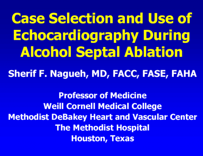 Case Selection and Use of Myocardial Contrast Echocardiography During Ablation