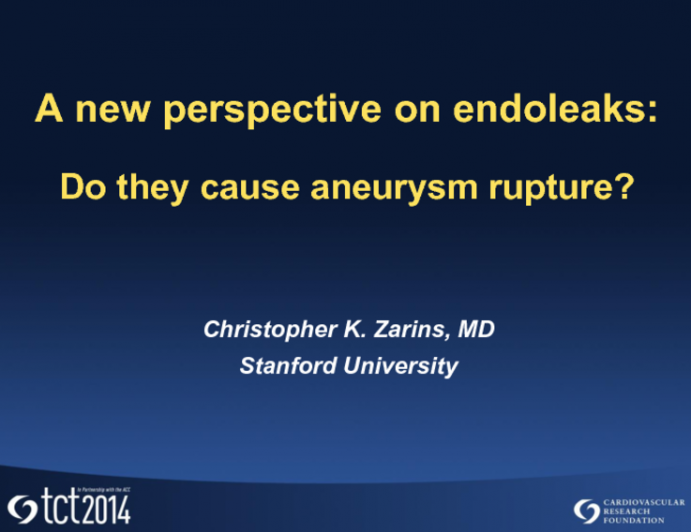 A New Perspective on Endoleaks: Do They Cause Aneurysm Rupture?