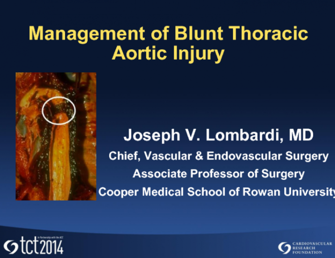 Treatment of Blunt Thoracic Aortic Injury