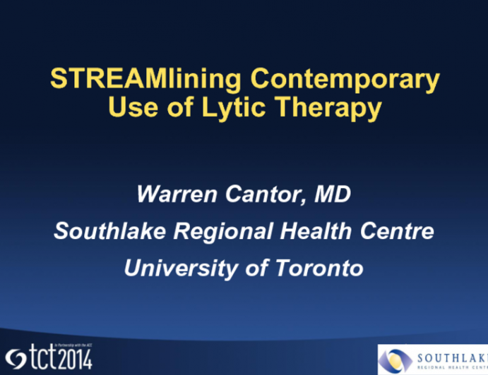 STREAMlining Contemporary Use of Lytic Therapy