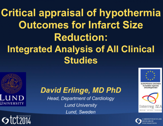 Hypothermia #2: Critical Appraisal of Hypothermia Outcomes for Infarct Size Reduction: Integrated Analysis of All Clinical Studies