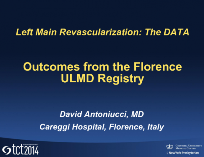 Outcomes from the Florence Registry