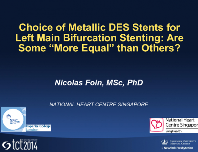 Choice of Metallic DES Stents for Left Main Bifurcation Stenting: Are Some More Equal Than Others?