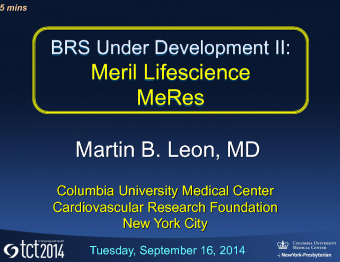 BRS Under Development II  Meril Life Sciences