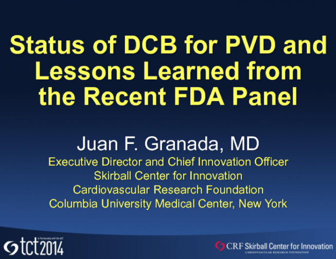 Status of DCB for PVD and Lessons Learned from the Recent FDA Panel