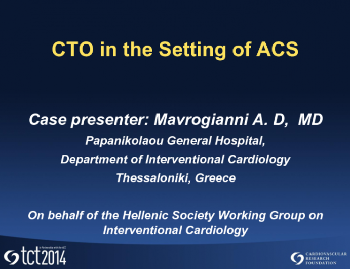 Case #1: CTO in the Setting of ACS