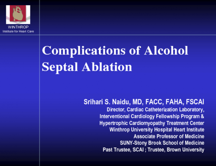 Complications of Alcohol Septal Ablation