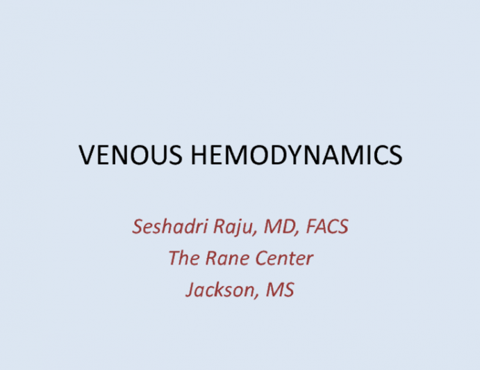 Venous Hemodynamics