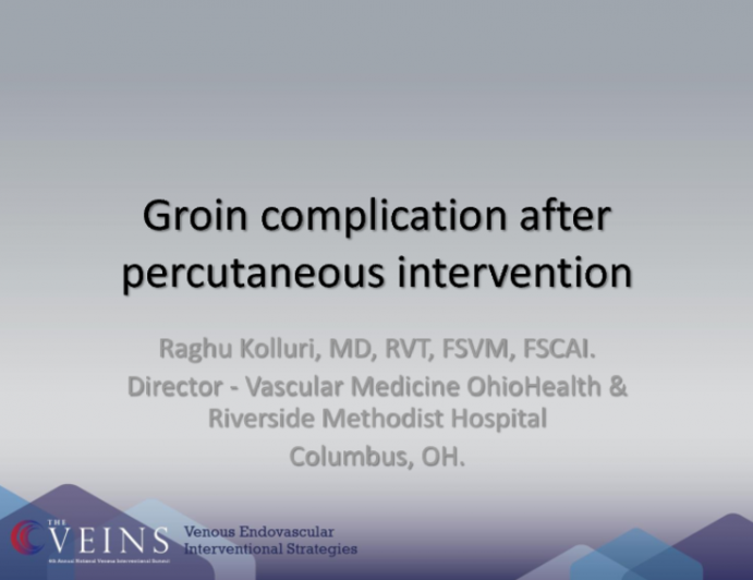 Groin Complication After Percutaneous Intervention