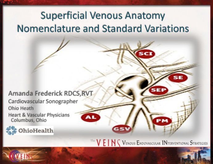 Superficial Venous Anatomy Nomenclature and Standard Variations