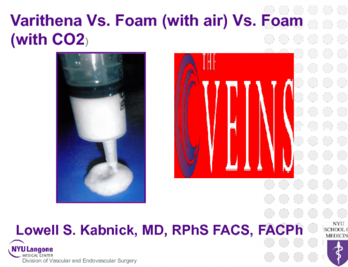 Varithena vs Foam (with Air) vs Foam (with CO2)