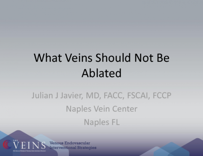 What Veins Should Not Be Ablated