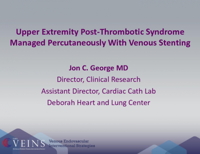 Upper Extremity Post-Thrombotic Syndrome Managed Percutaneously With Venous Stenting