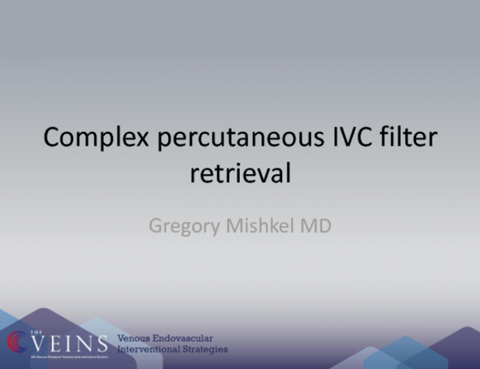 Complex percutaneous IVC filter retrieval