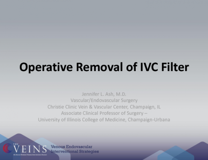 Operative Removal of IVC Filter